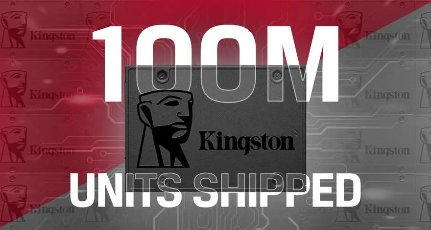Kingston marks major milestone with 100 million A400 SATA SSDs shipped globally