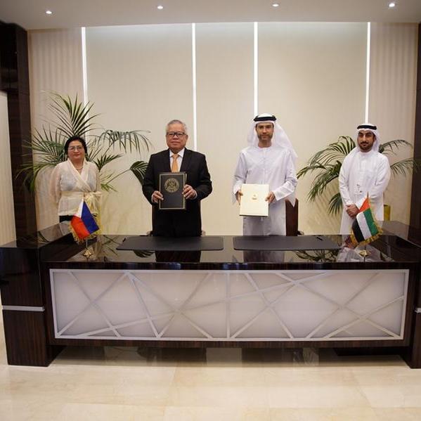 دولة الإمارات العربية المتحدة توقع اتفاقية حماية وتشجيع الاستثمار مع جمهورية الفلبين
