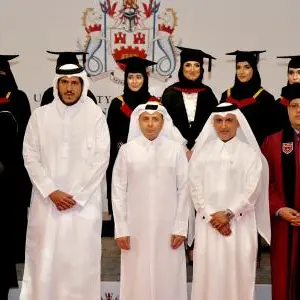 Dr Mohammed Abdul Wahed Al Hammadi, QFBA and the UK's Northumbria University Academic Congregation celebrates its first BA (HONS) graduate cohort