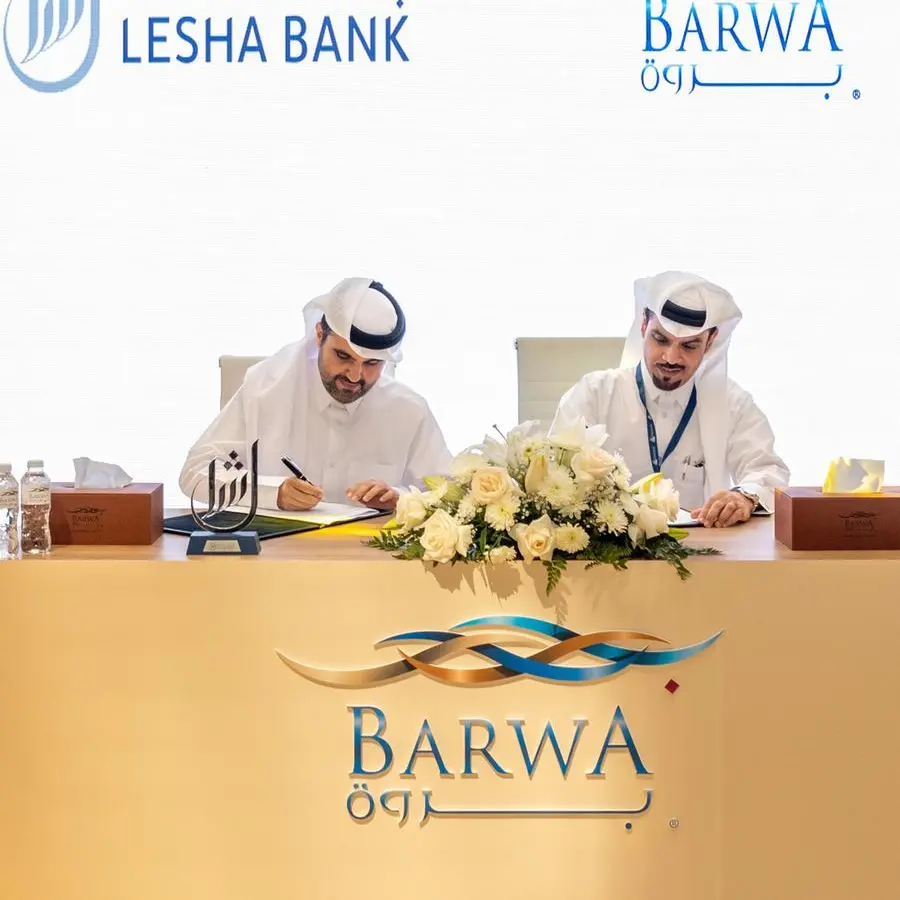 Lesha Bank signs two memorandums of understanding with Barwa Real Estate