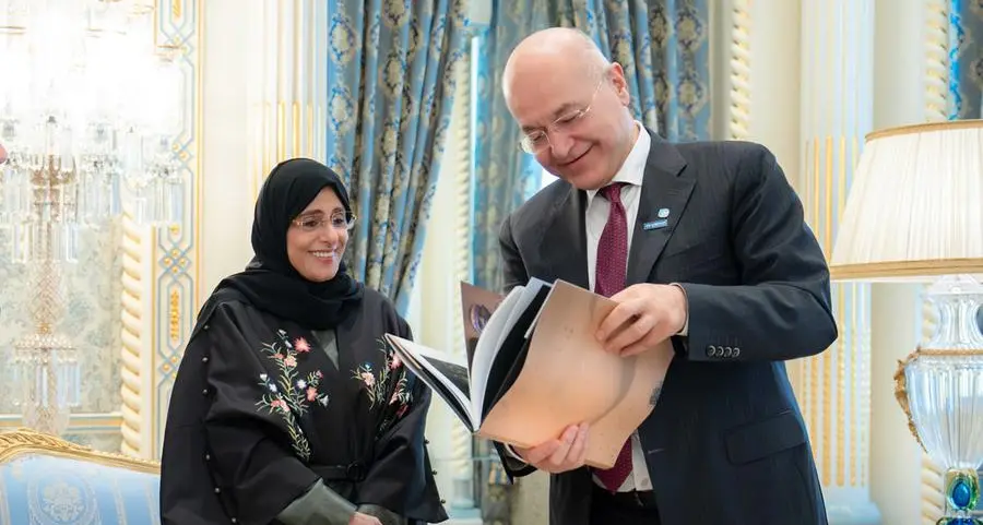 Jawaher Al Qasimi receives newly-appointed United Nations High Commissioner for Refugees Dr. Barham Salih in Sharjah