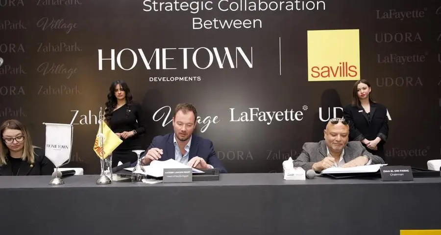 Agreement between Hometown for Development and Savills Egypt to provide management and operational consulting