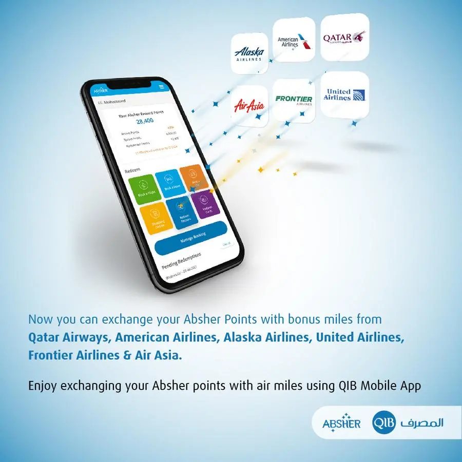 QIB introduces Air Miles Points Exchange service to its Absher Rewards Program