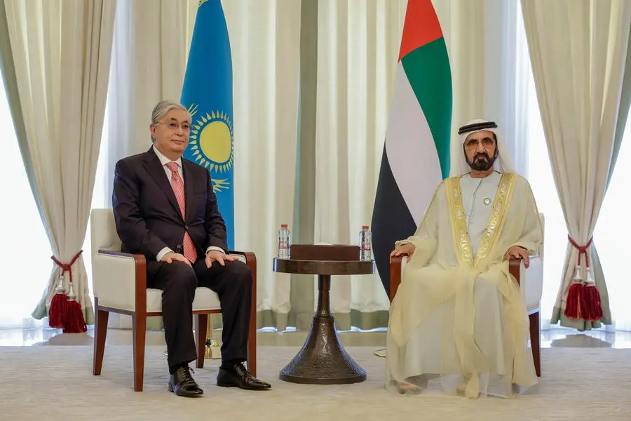 التقى محمد بن راشد رئيس كازاخستان