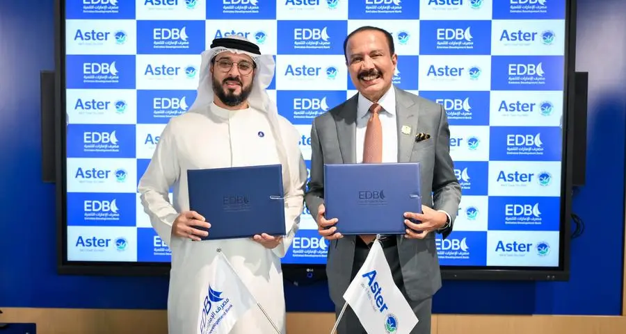 Aster DM Healthcare secures AED265mln in financing from Emirates Development Bank to accelerate expansion in Dubai