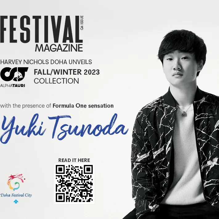 Doha Festival City launches the new edition of Festival Magazine featuring F1 sensation Yuki Tsunoda on the cover