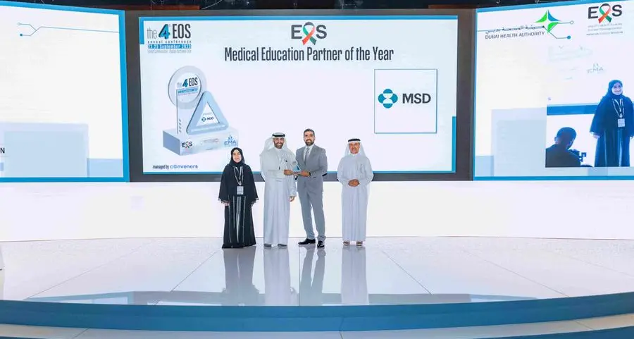 MSD Gulf awarded Medical Education Partner of the Year by Emirates Oncology Society