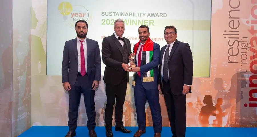 ENOC's Green Hydrogen Station wins the sustainability category of the ideasUK – Idea of the Year Competition Award 2024