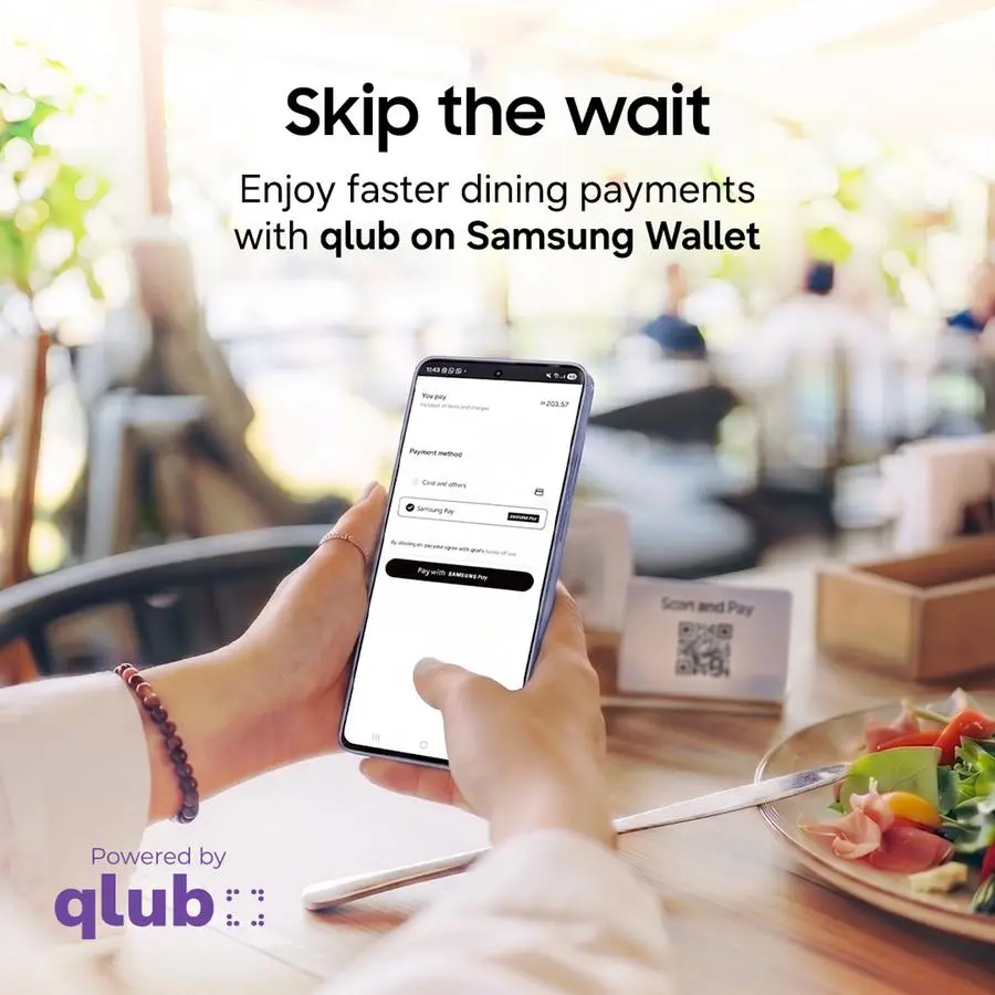 Samsung Wallet is now available on qlub for faster, more seamless restaurant payments