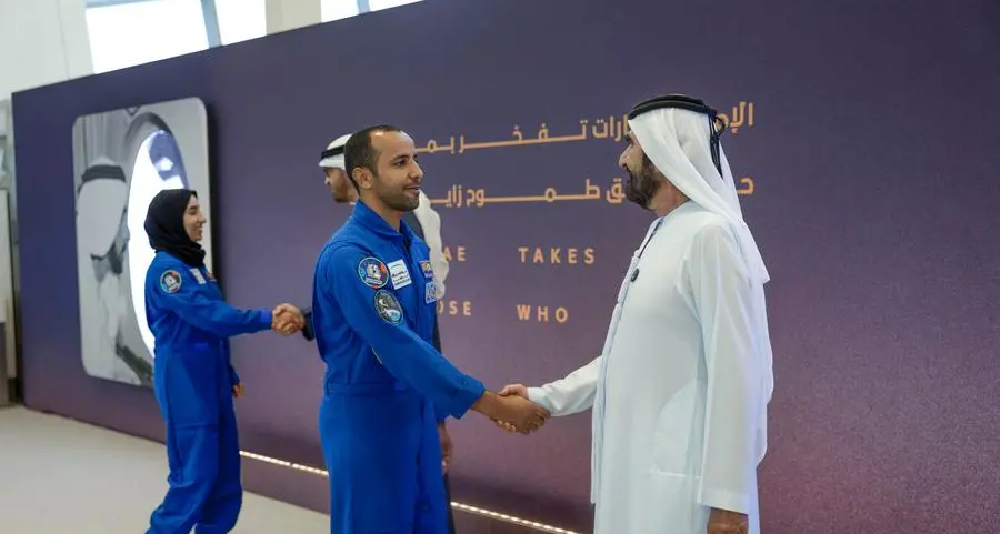 Sheikh Mohammed receives UAE flag that astronaut Sultan AlNeyadi took to space during historic mission