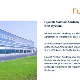 Fujairah Aviation Academy signed an agreement with FlyDubai