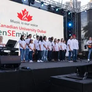 Canadian University Dubai enSEmble Choir rocks at DSF's 'Market Outside the Box' event