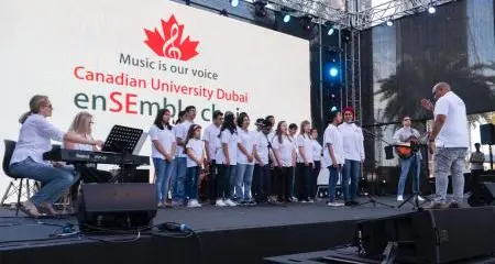 Canadian University Dubai enSEmble Choir rocks at DSF's 'Market Outside the Box' event