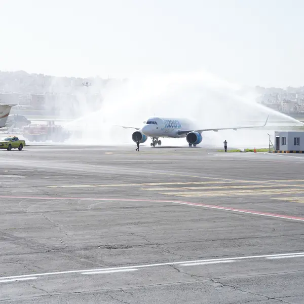 Jazeera Airways inaugural flight lands at Amman City Airport