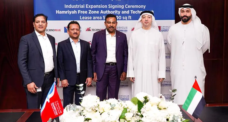 Technomak expands in Hamriyah Free Zone, increasing industrial facility area to over 1.8 mln sq.ft