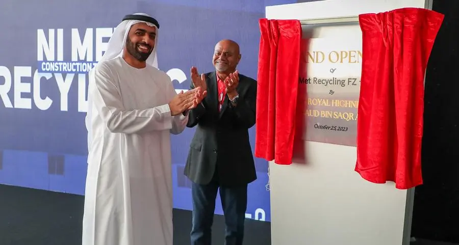 Ahmed bin Saud Al Qasimi inaugurates Ni Met Recycling