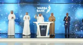 Warba Bank rings market opening bell to celebrate the listing of its US$ 250mln Tier-1 Sukuk on Nasdaq Dubai