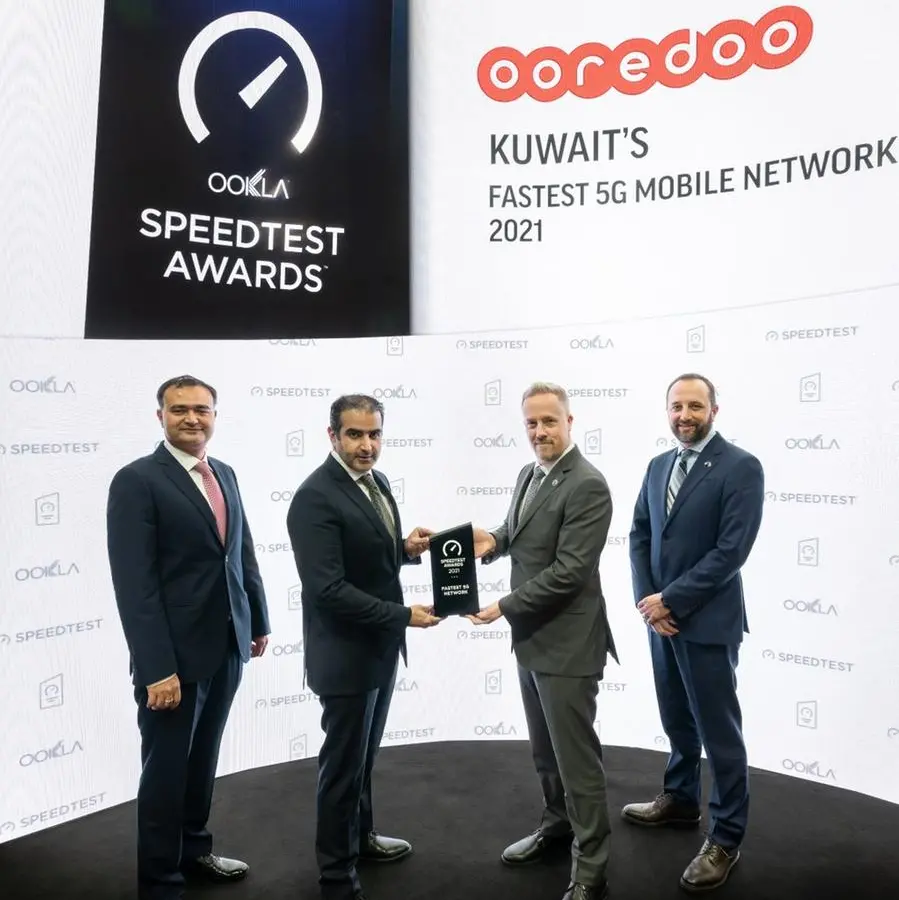 Ooredoo awarded “Fastest 5G Network in Kuwait” for 2021 at MWC Barcelona 2022