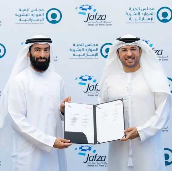 Emirati Human Resources Development Council signs MoU with Jebel Ali Free Zone Authority to strengthen Emiratisation initiatives