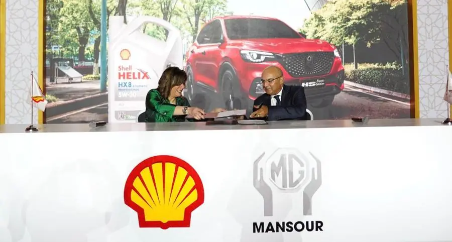 Shell named exclusive supplier of lubricants for MG Egypt