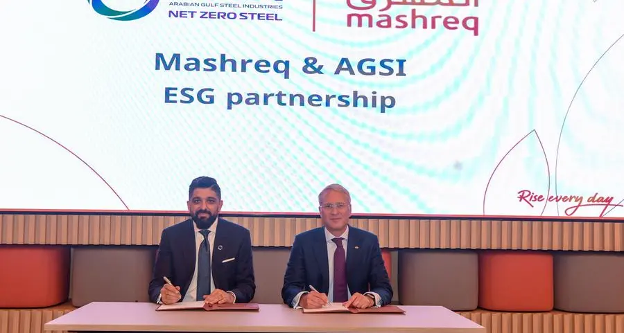Mashreq announces AED 126mln sustainable financing facility for one of the UAE's leading sustainable steel producers, Arabian Gulf Steel Industries