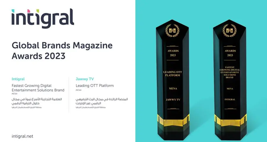 Intigral wins two awards from Global Brands Magazine