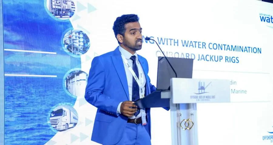 Advanced Watertek highlights the issue of water contamination at the Offshore Jack up Middle East 2022