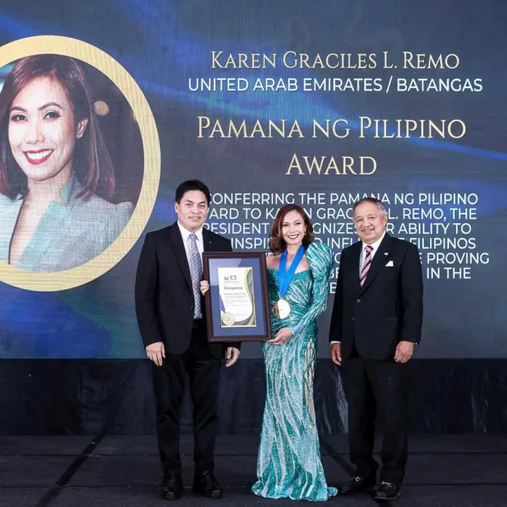 Philippine President confers highest award to UAE-based Filipina business leader