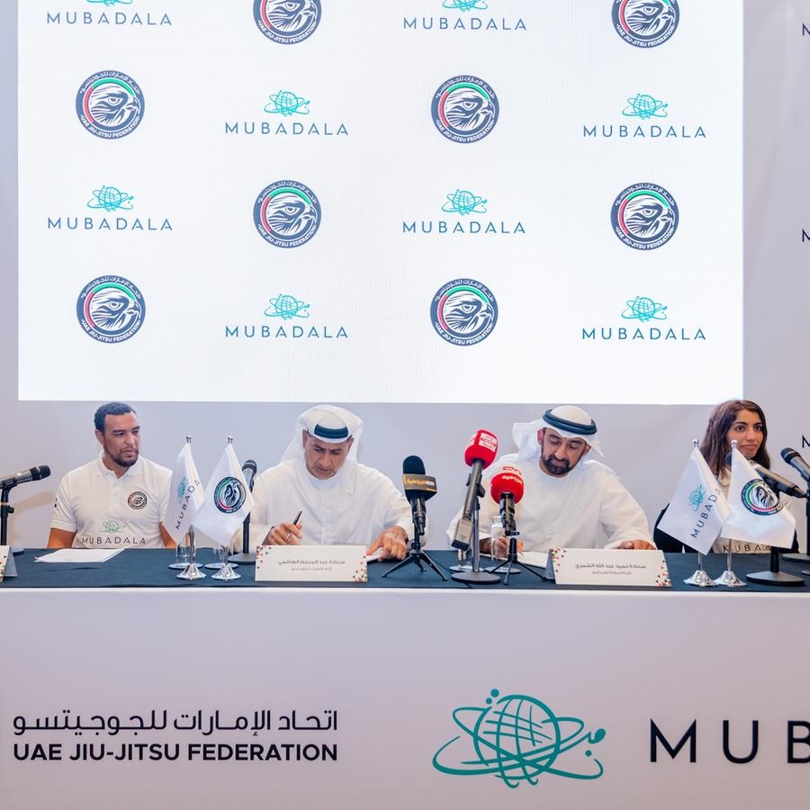 Mubadala signs historic partnership with UAEJJF to sponsor UAE national team and Jiu-Jitsu arena