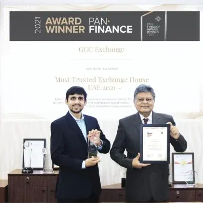 GCC Exchange wins the title of MostTrusted Exchange House - UAE 2021