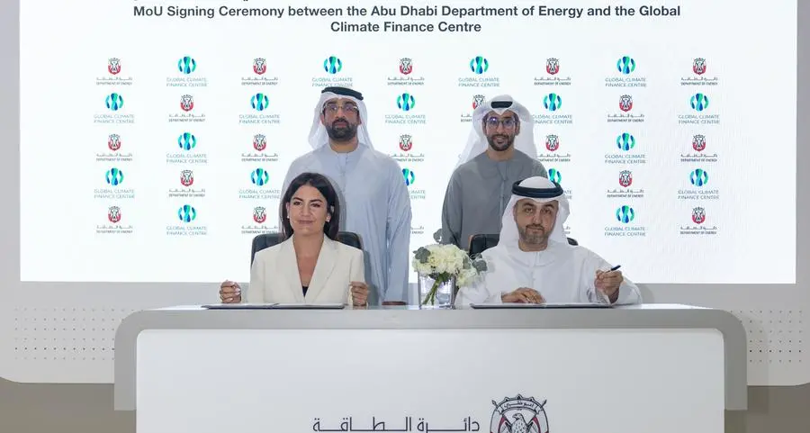 Department of Energy – Abu Dhabi and the Global Climate Finance Centre sign MoU