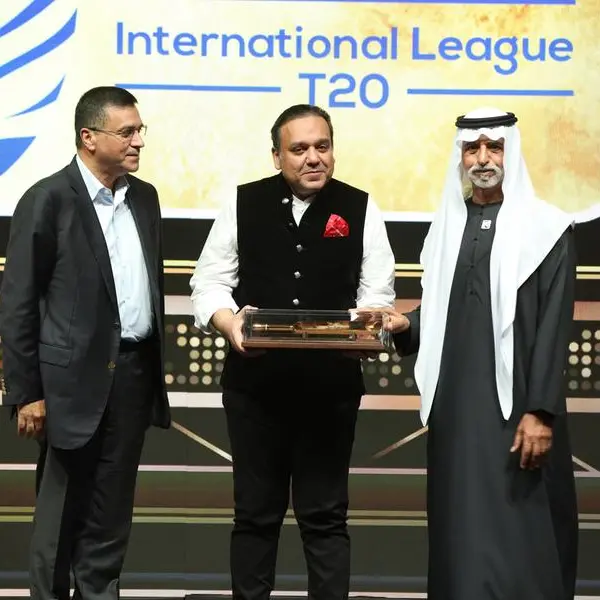 His Highness Sheikh Nahayan Mabarak Al Nahayan unveils International League T20 Trophy