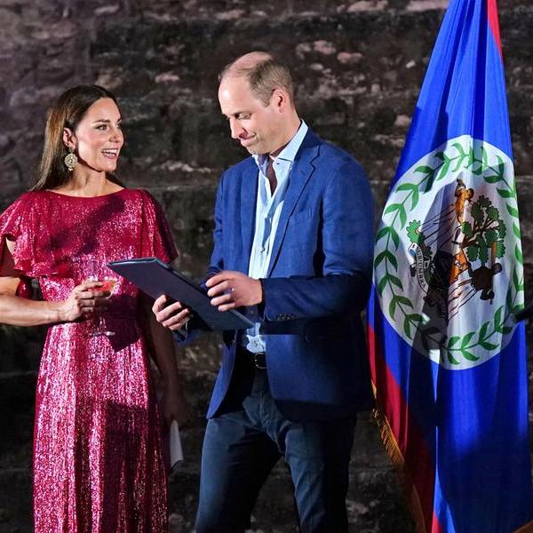 British royal couple climb ancient pyramids in Belize, visit UK armed forces