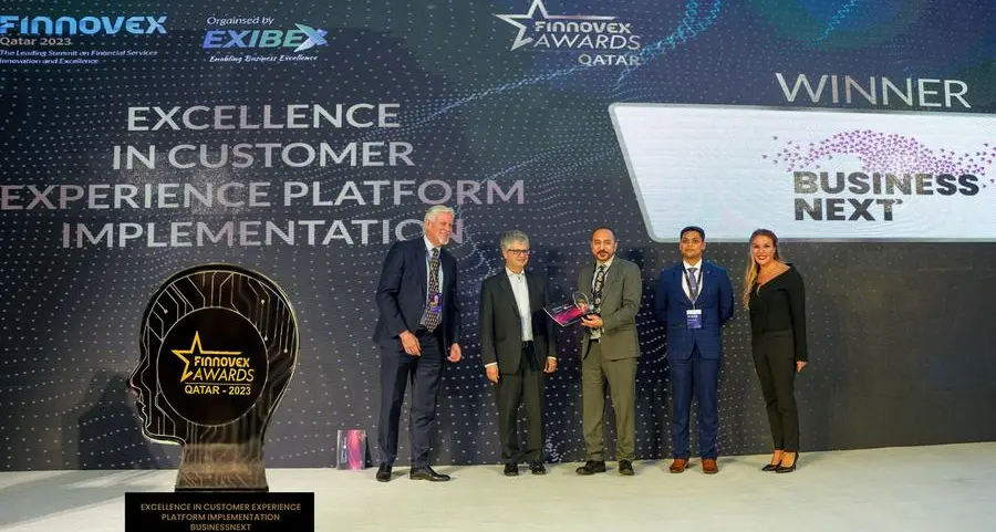 Businessnext wins the prestigious 'Excellence in customer experience platform' award at Finnovex Global Series Qatar 2023