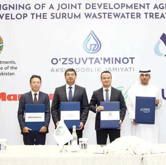 Strategic consortium led by Abu Dhabi SWS Company signs agreement to develop largest wastewater treatment plant in Uzbekistan