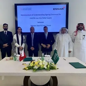 Foulath subsidiary, Bahrain Steel, signs LOI for iron ore pellet supply to Essar Group's KSA Green Steel Project