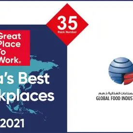 Global Food Industries recognized and named among Asia's Best Workplaces in 2021