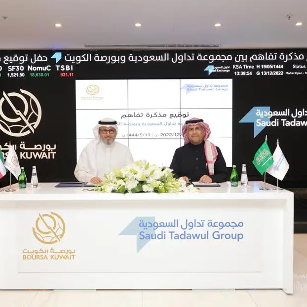 The Saudi Tadawul Group signs MoU with Boursa Kuwait