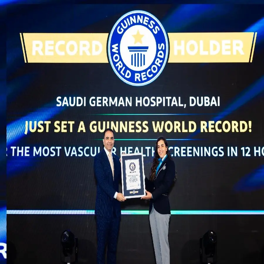 Saudi German Hospital Dubai achieves Guinness World Records title for most vascular health screenings in 12 hours