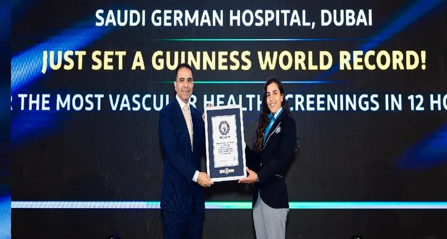 Saudi German Hospital Dubai achieves Guinness World Records title for most vascular health screenings in 12 hours