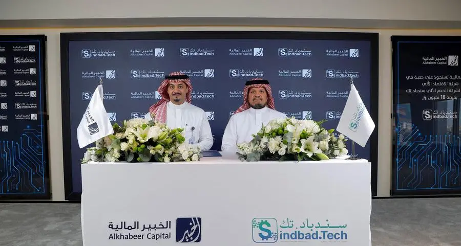 Alkhabeer Capital announces the signing of an investment agreement in the shares of Saudi AI-powered robo-advisory firm Sindbad.Tech