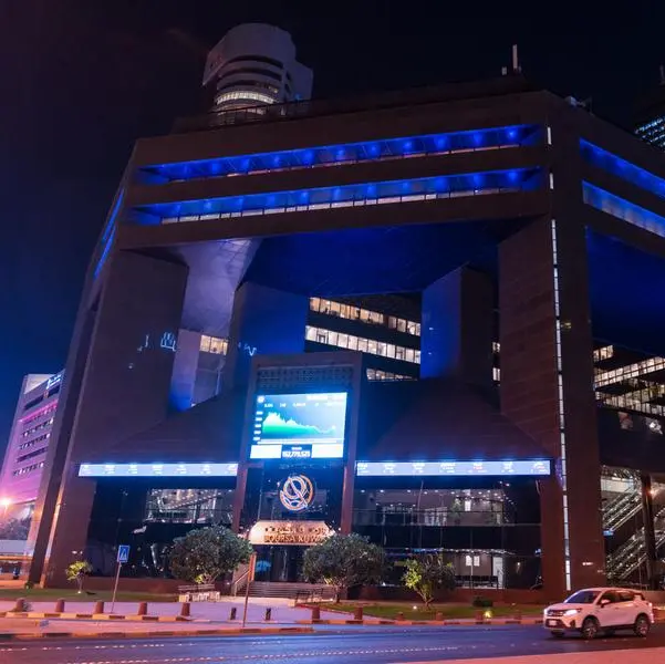 Boursa Kuwait lights its building in blue for Climate Action during United Nations Day 2022