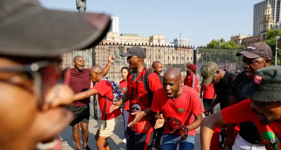 South African protesters march amid heavy security