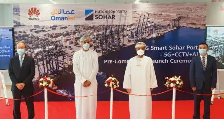 Omantel along with Hutchison Ports Sohar and Huawei completes the first 5G smart port PoC in Middle East