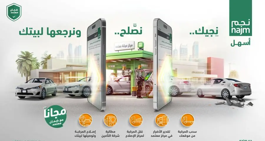 Najm launches “NRN” service, the first-of-its kind to repair third-party insurance clients’ vehicles