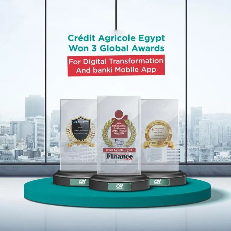 Crédit Agricole Egypt receives three prestigious awards in the year 2024
