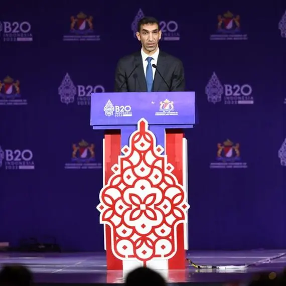 HE Dr Thani Al Zeyoudi, Minister of State for Trade, delivers UAE speech at the B20 Summit in Indonesia