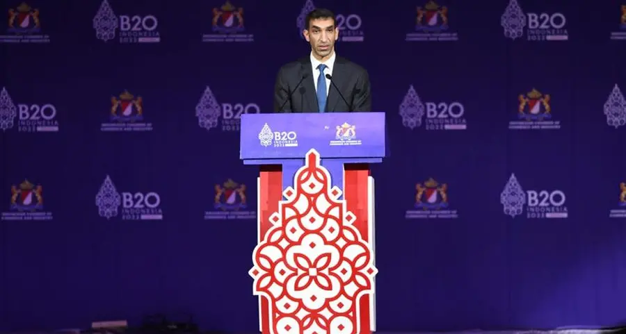 HE Dr Thani Al Zeyoudi, Minister of State for Trade, delivers UAE speech at the B20 Summit in Indonesia