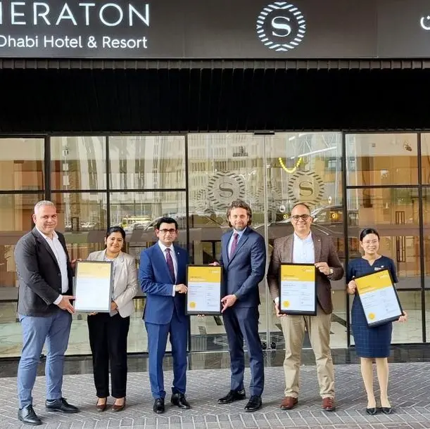 Intertek Cristal awards Sheraton Abu Dhabi five health and safety certifications