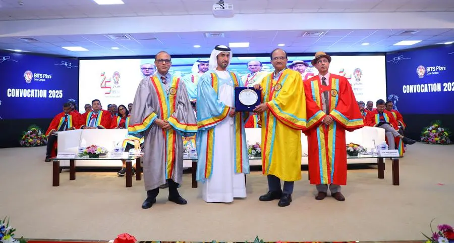 Distinguished guests and academic leaders celebrate the graduation of 297 students at BITS Pilani Dubai Campus Convocation 2025